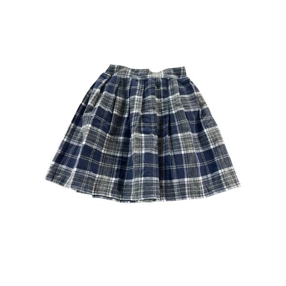 Unbranded Girls Navy Blue Plaid Pleated Mini Skirt Youth School Uniform - Picture 1 of 6